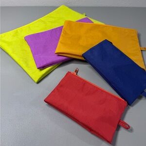 Handmade Nylon Go Pouch Set Solid Colored Set  3 for $40